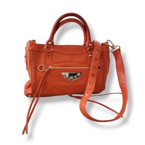 Sam Edelman | Marias Armand Orange Leather Convertible Crossbody Handbag